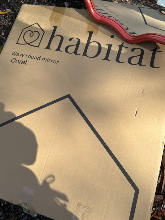 Habitat Wavy Round Mirror – Coral