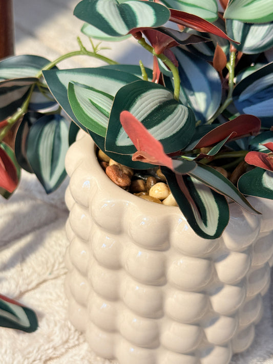 Habitat Faux Trailing Plant in White Bobble Planter