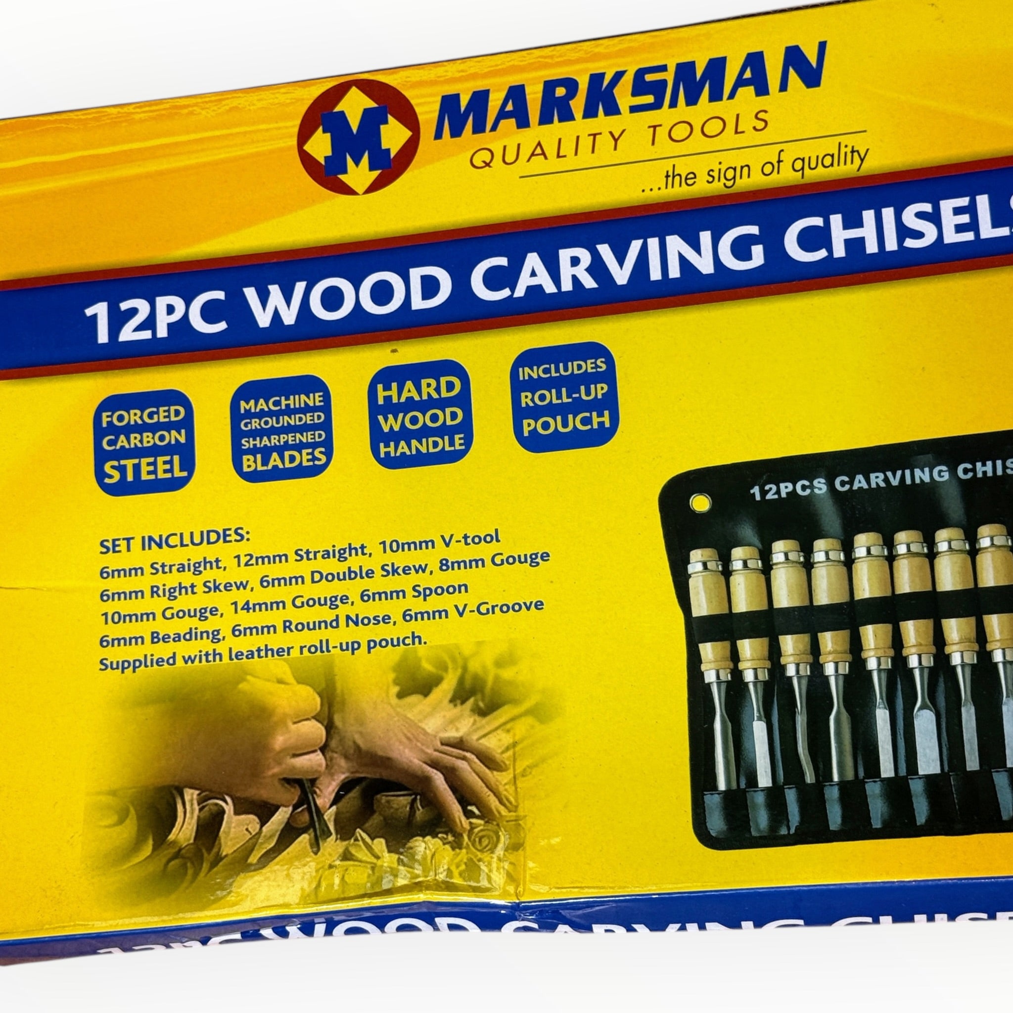 Marksman 12pc Wood Carving Chisels Set