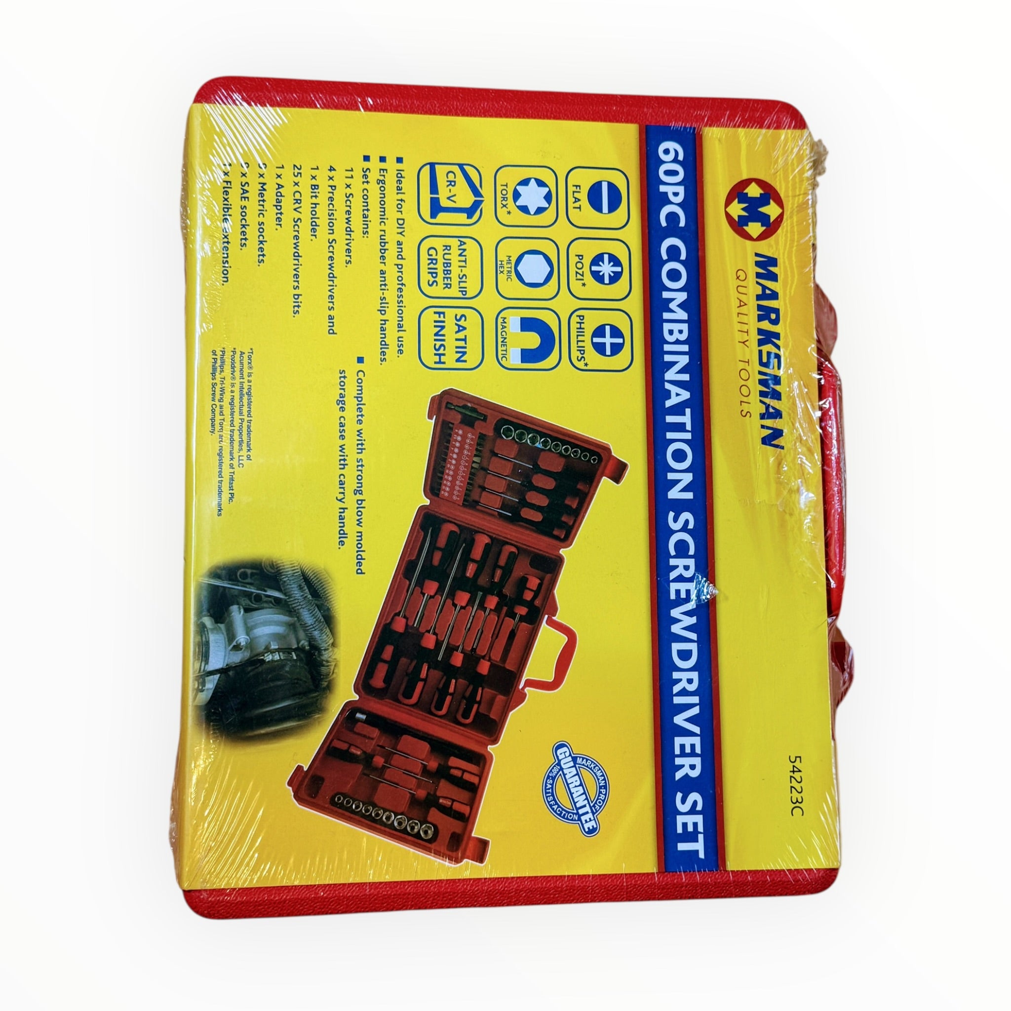 Marksman 60 Piece Combination Screwdriver & Socket Set with Carry Case