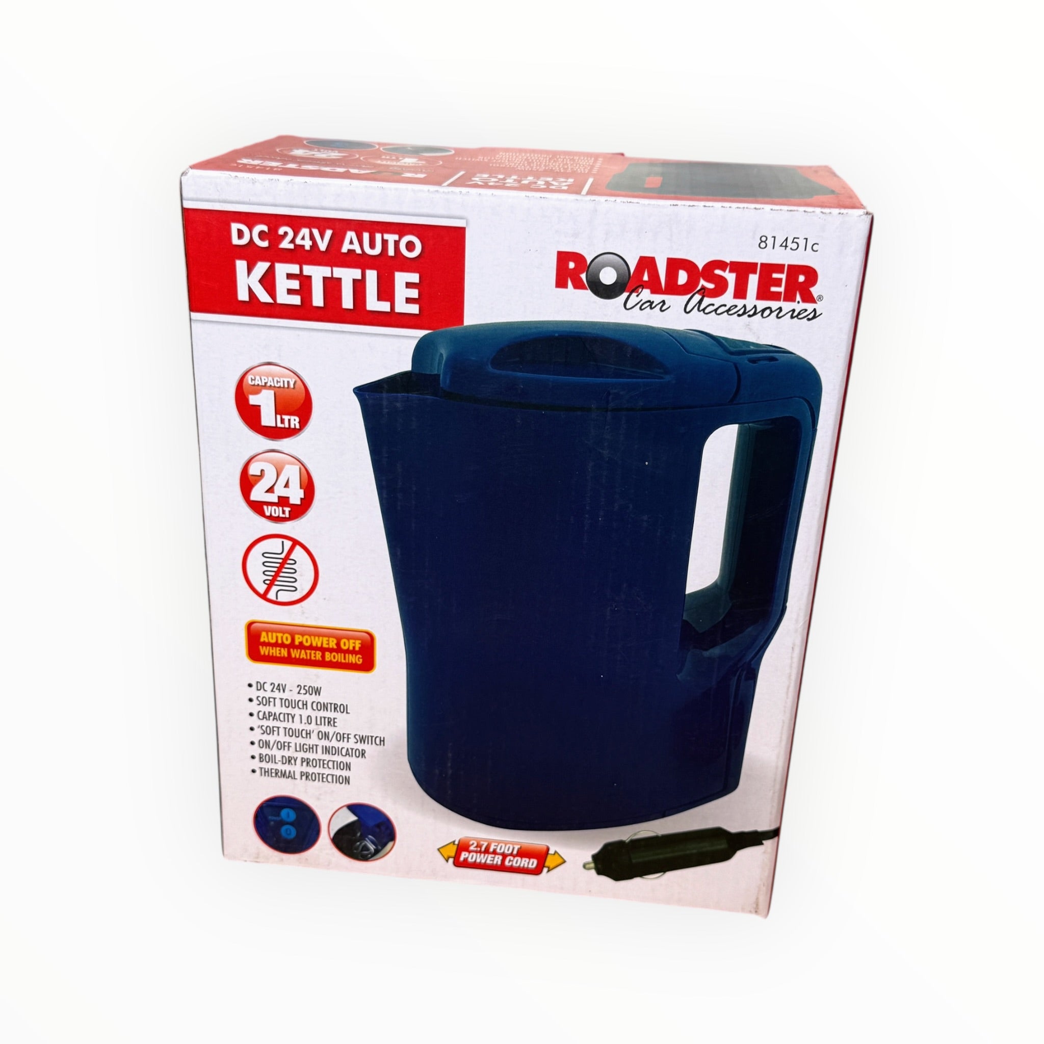 Roadster 24V auto travel kettle 1 litre vehicle powered