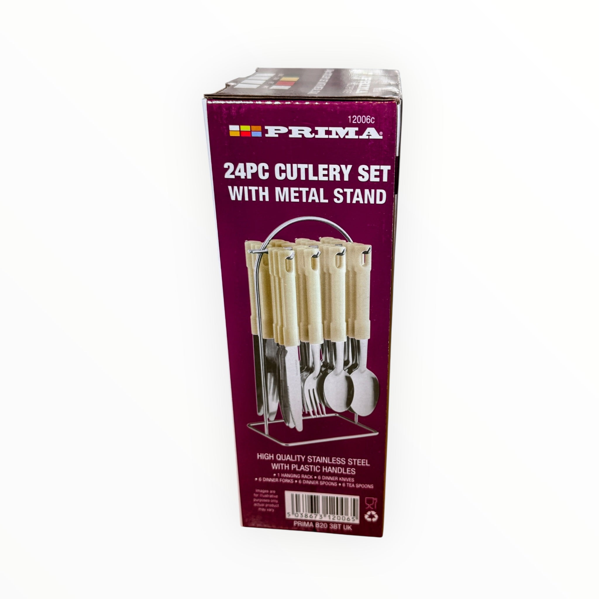 24 Piece Cutlery Set with Metal Stand