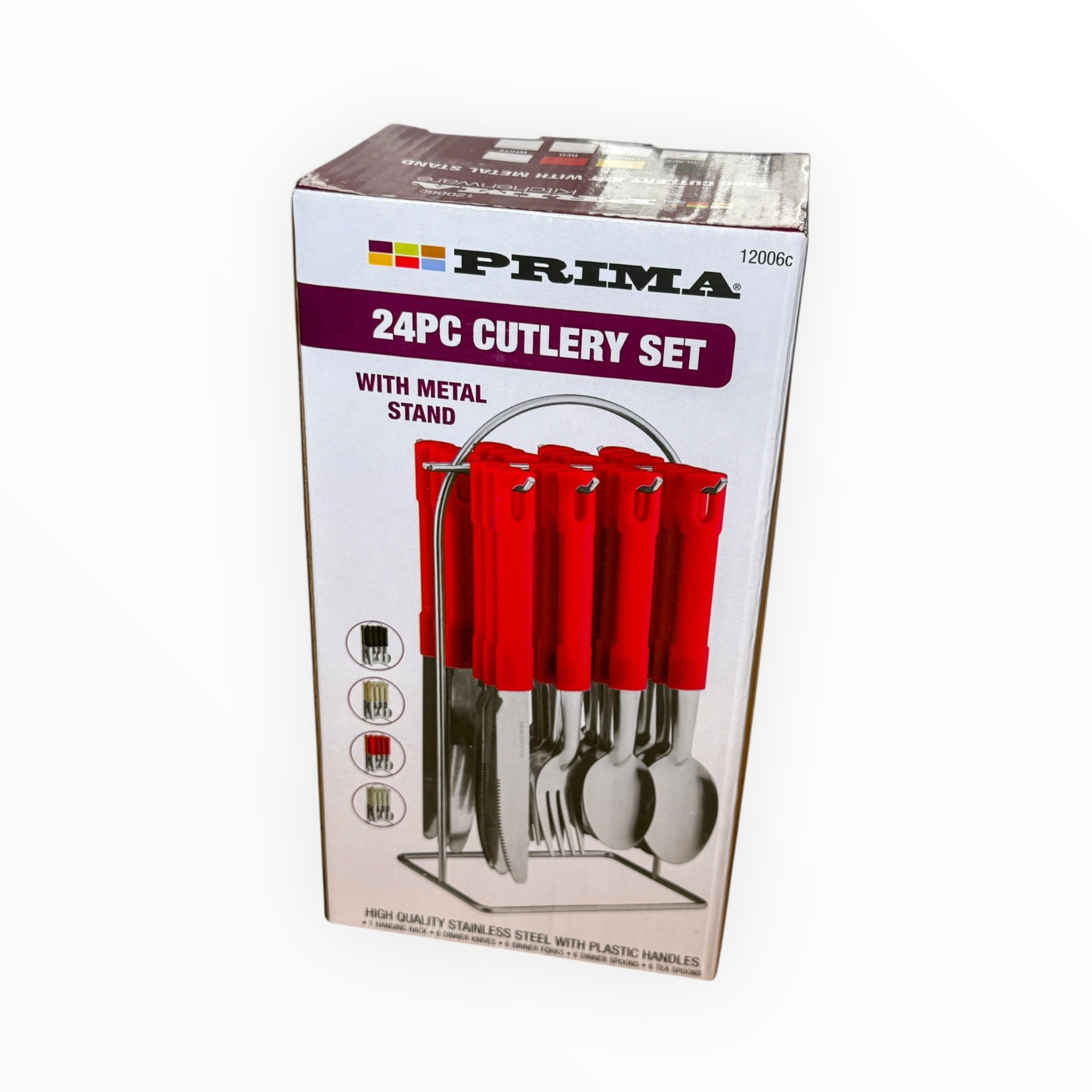 24 Piece Cutlery Set with Metal Stand