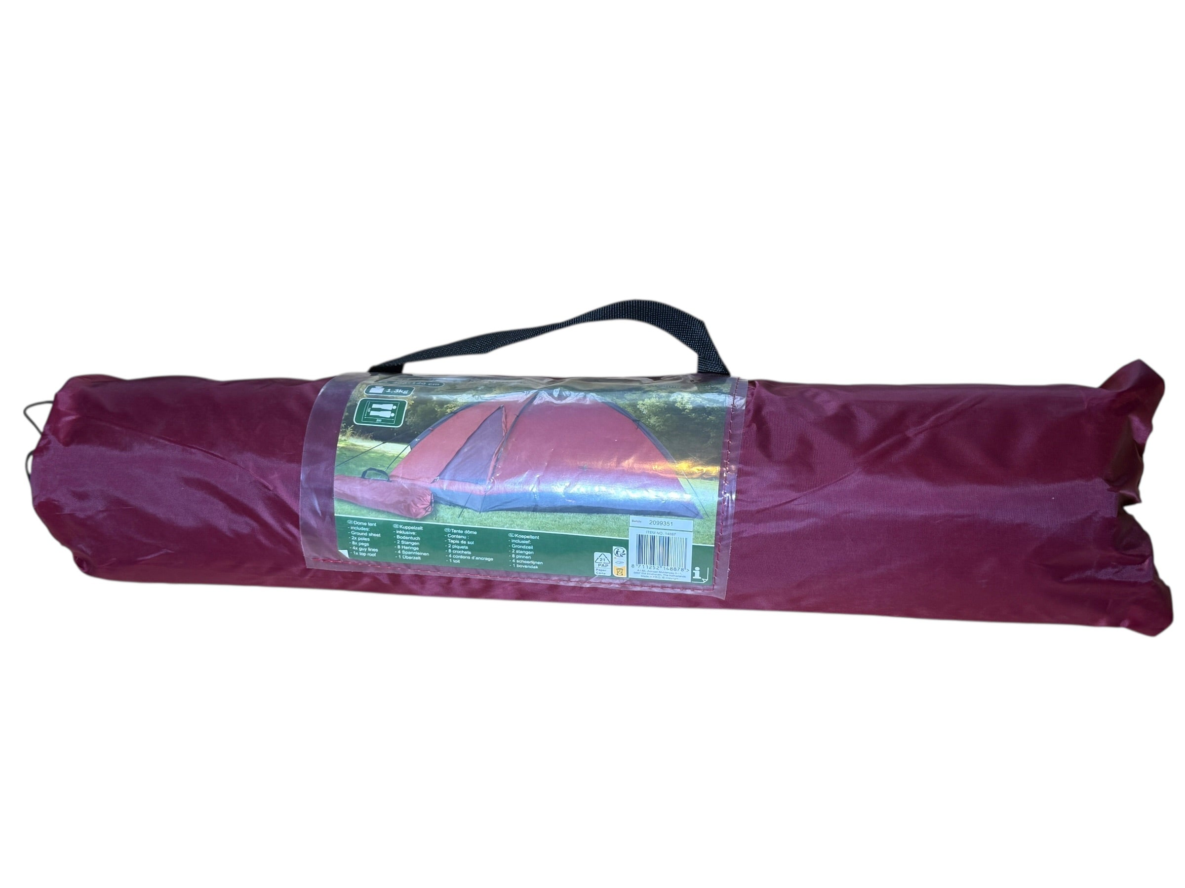 Camp Active 2 Person Dome Tent 200 x 120cm Lightweight Camping Tent