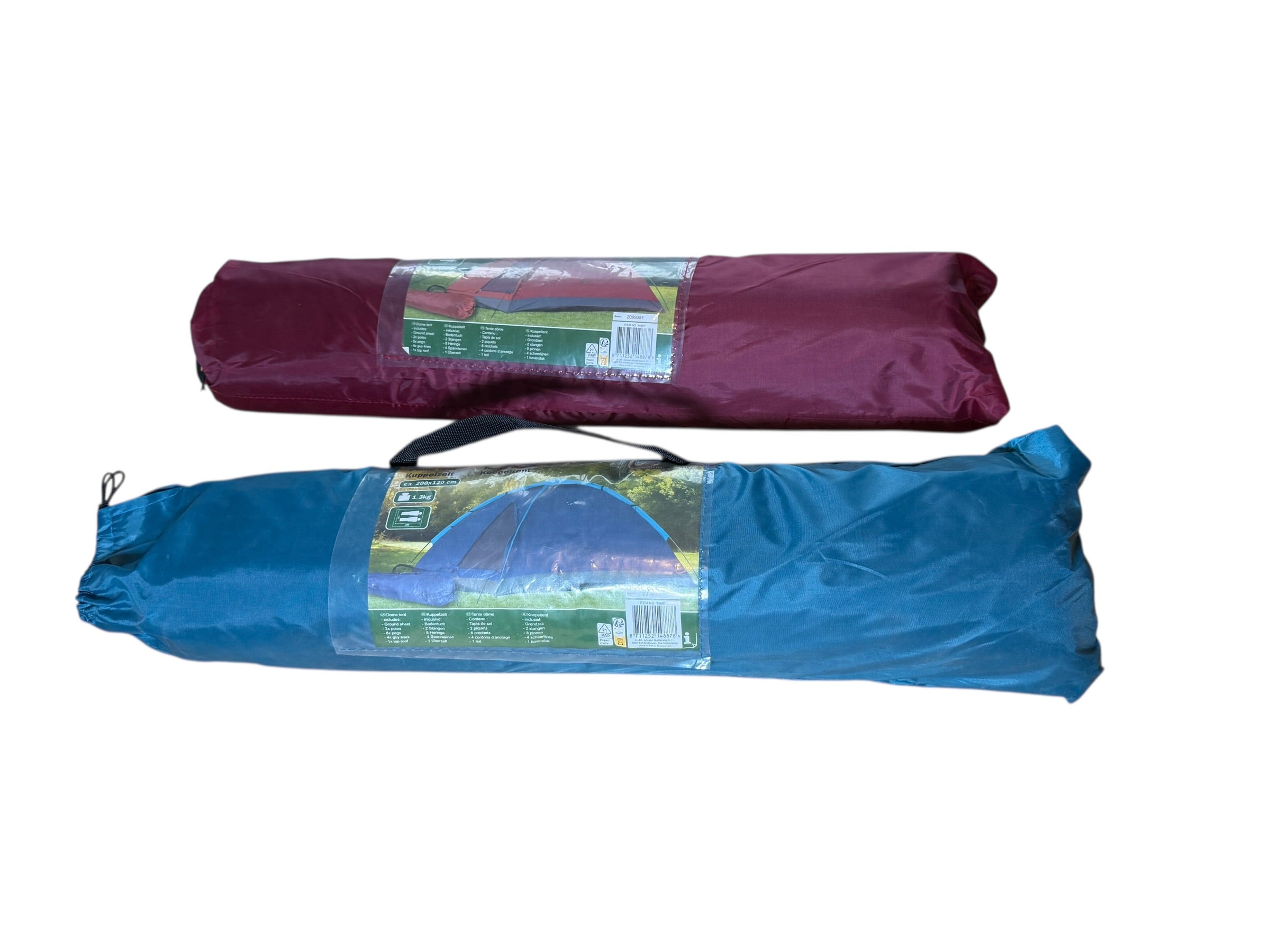 Camp Active 2 Person Dome Tent 200 x 120cm Lightweight Camping Tent