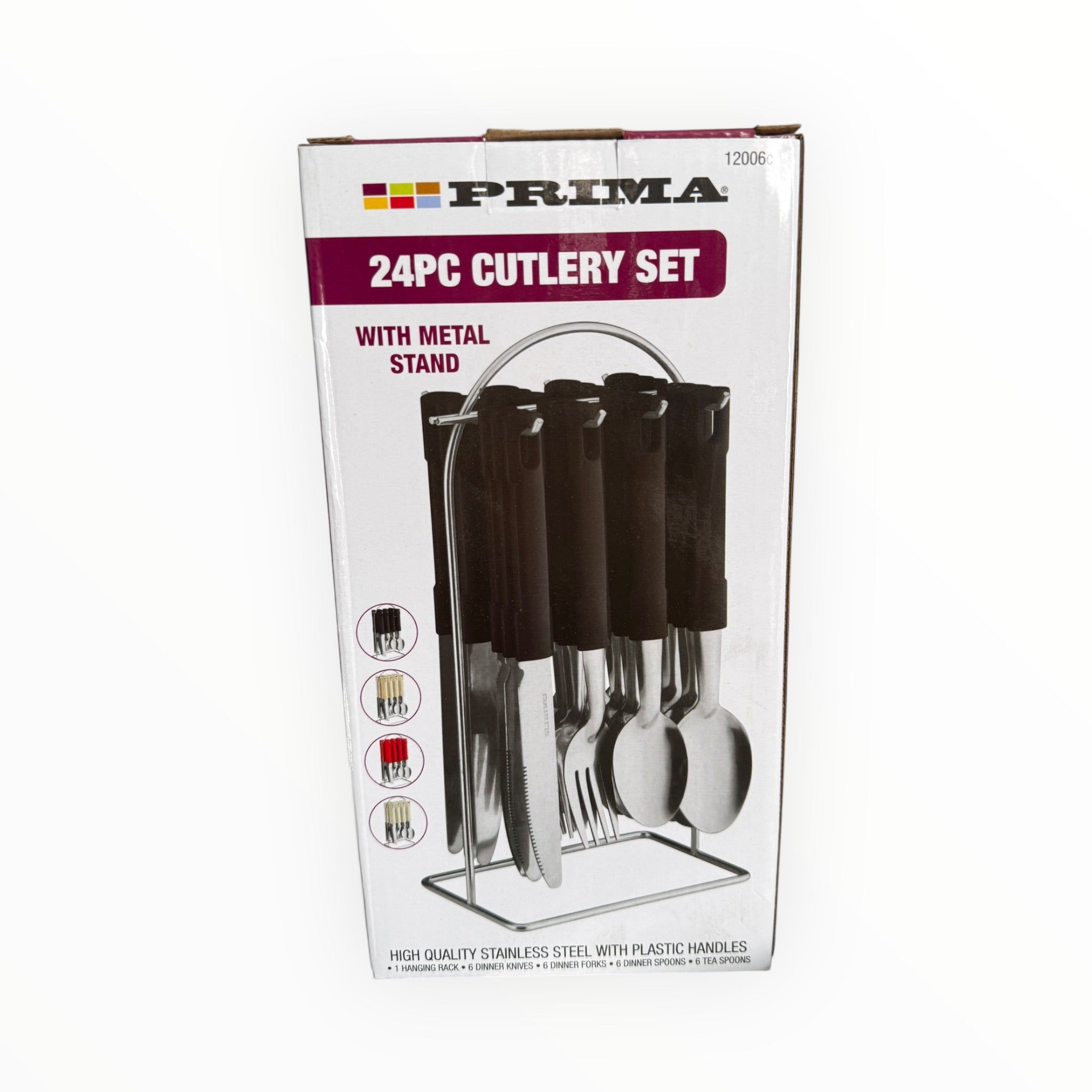 24 Piece Cutlery Set with Metal Stand