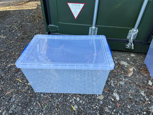 Really Useful 62L Clear Storage Box with Lid