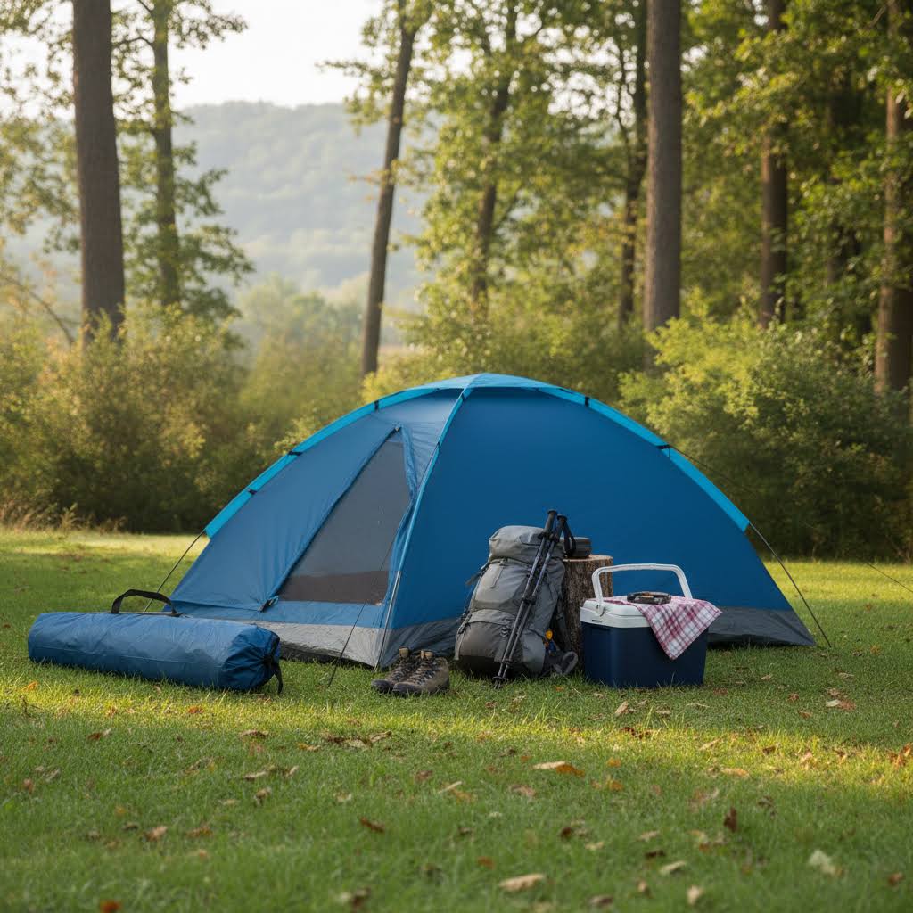 Camp Active 2 Person Dome Tent 200 x 120cm Lightweight Camping Tent